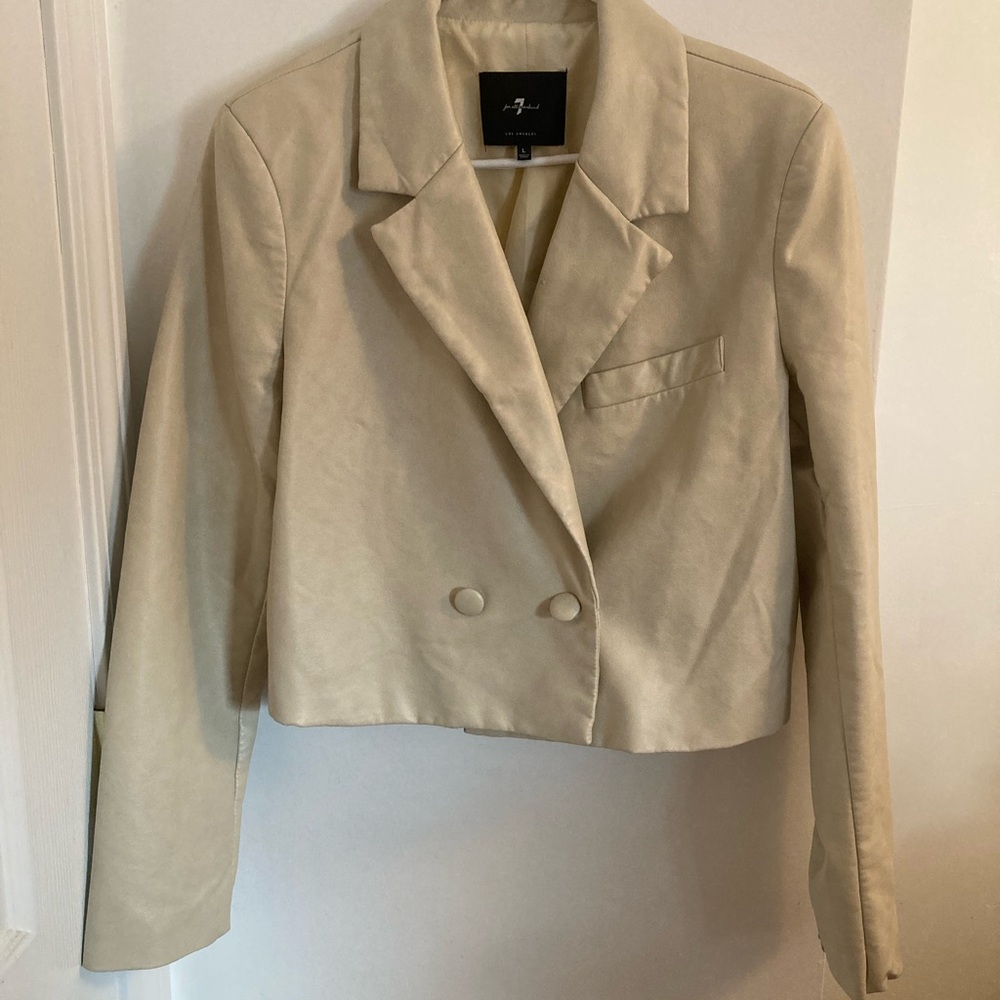 7 For All Mankind Beige Women's Blazer